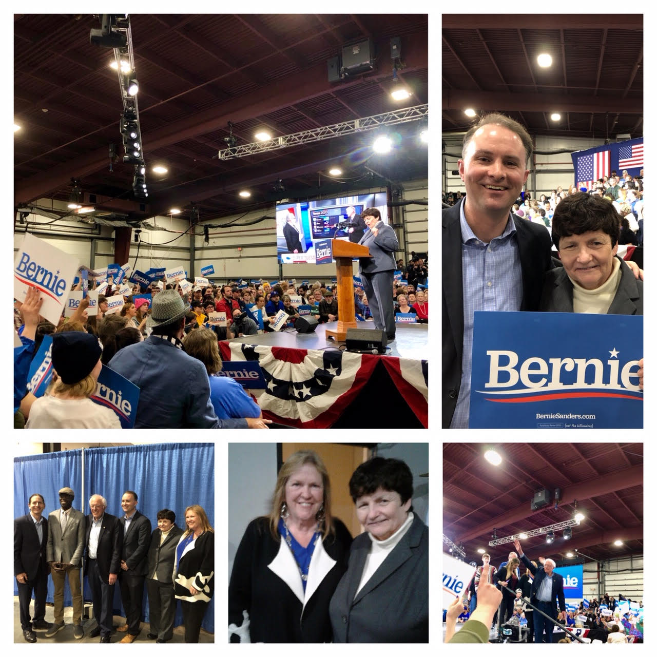 Beth at Bernie rally